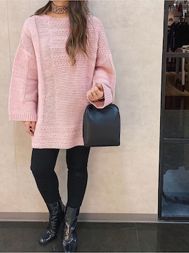 「SLY（スライ）のアイテム（ショルダーバッグ）」を使った、アンダープラウ AEON釧路店さん（レディース・158cm）の秋コーディネート