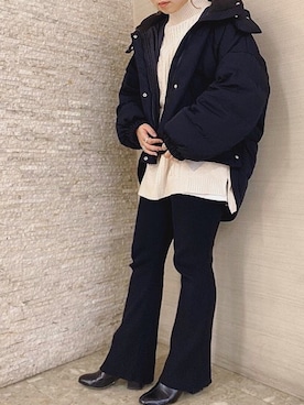 「SLY（スライ）のアイテム（ブルゾン）」を使った、アンダープラウ AEON釧路店さん（レディース・150cm）の秋コーディネート