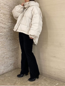 「MOUSSY（マウジー）のアイテム（ブーツ）」を使った、アンダープラウ AEON釧路店さん（レディース・151cm）の秋コーディネート