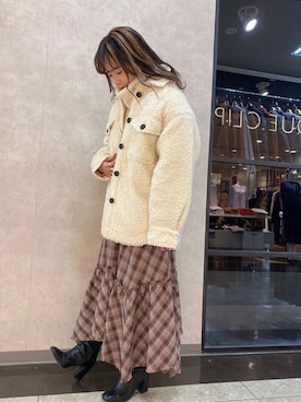 「MOUSSY（マウジー）のアイテム（その他アウター）」を使った、アンダープラウ AEON釧路店さん（レディース・151cm）の冬コーディネート
