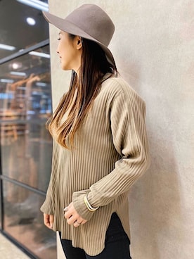 「TODAYFUL（トゥデイフル）のアイテム（バングル/リストバンド）」を使った、アンダープラウ AEON釧路店さん（レディース・158cm）の冬コーディネート