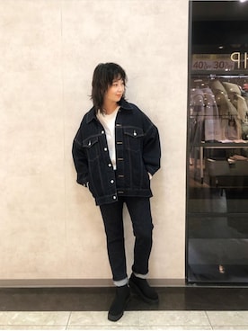 「MOUSSY（マウジー）のアイテム（ジャケット/アウター）」を使った、アンダープラウ AEON釧路店さん（レディース・166cm）の冬コーディネート