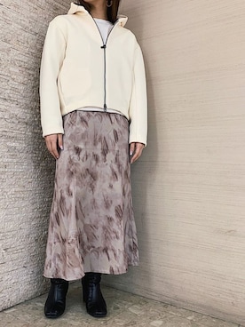 「CLOCHE（クロシェ）のアイテム」を使った、アンダープラウ AEON釧路店さん（レディース・158cm）の冬コーディネート