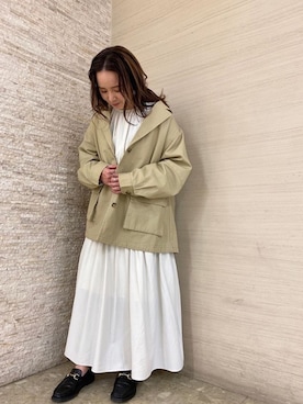 「MOUSSY（マウジー）のアイテム（ローファー）」を使った、アンダープラウ AEON釧路店さん（レディース・151cm）の冬コーディネート