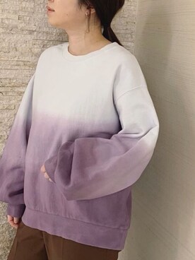 「Ungrid（アングリッド）のアイテム（スウェット）」を使った、アンダープラウ AEON釧路店さん（レディース・151cm）の冬コーディネート