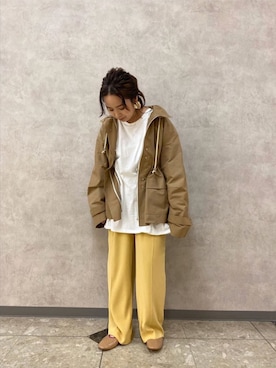 「TODAYFUL（トゥデイフル）のアイテム（ナイロンジャケット）」を使った、アンダープラウ AEON釧路店さん（レディース・151cm）の冬コーディネート