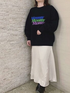 「MOUSSY（マウジー）のアイテム（スカート）」を使った、アンダープラウ AEON釧路店さん（レディース・150cm）の冬コーディネート