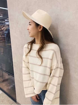 「Ungrid（アングリッド）のアイテム（帽子）」を使った、アンダープラウ AEON釧路店さん（レディース・158cm）の春コーディネート