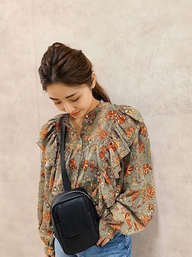 「SLY（スライ）のアイテム（ショルダーバッグ）」を使った、アンダープラウ AEON釧路店さん（レディース・158cm）の春コーディネート