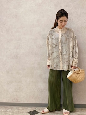 「CLOCHE（クロシェ）のアイテム」を使った、アンダープラウ AEON釧路店さん（レディース・158cm）の夏コーディネート