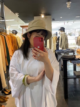 「TODAYFUL（トゥデイフル）のアイテム（バングル/リストバンド）」を使った、アンダープラウ AEON釧路店さん（レディース・151cm）の夏コーディネート