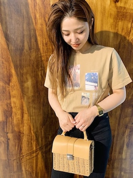 「アイテム（トップス、ベージュ系）」を使った、アンダープラウ AEON釧路店さん（レディース・158cm）の夏コーディネート