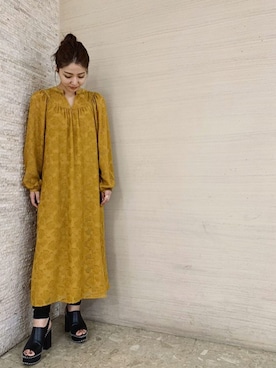 「SLY（スライ）のアイテム（ワンピース）」を使った、アンダープラウ AEON釧路店さん（レディース・158cm）の秋コーディネート