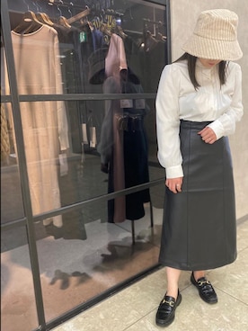 「SLY（スライ）のアイテム（帽子）」を使った、アンダープラウ AEON釧路店さん（レディース・151cm）の秋コーディネート