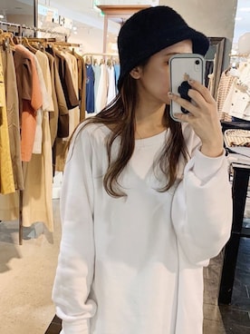 「Ungrid（アングリッド）のアイテム（帽子）」を使った、アンダープラウ AEON釧路店さん（レディース・158cm）の秋コーディネート