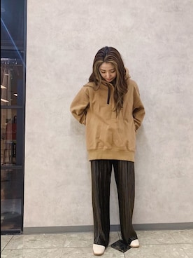 「CLOCHE（クロシェ）のアイテム」を使った、アンダープラウ AEON釧路店さん（レディース・158cm）の秋コーディネート