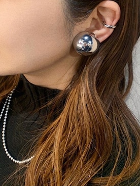 「アイテム（イヤーカフ）」を使った、アンダープラウ AEON釧路店さん（レディース・158cm）の冬コーディネート