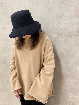 「Ungrid（アングリッド）のアイテム（帽子）」を使った、アンダープラウ AEON釧路店さん（レディース・151cm）の春コーディネート