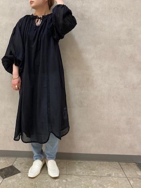 「EVOL（イーボル）のアイテム（ローファー）」を使った、アンダープラウ AEON釧路店さん（レディース・151cm）の春コーディネート