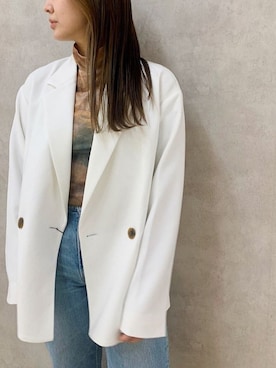 「MOUSSY（マウジー）のアイテム（その他アウター）」を使った、アンダープラウ AEON釧路店さん（レディース・158cm）の春コーディネート