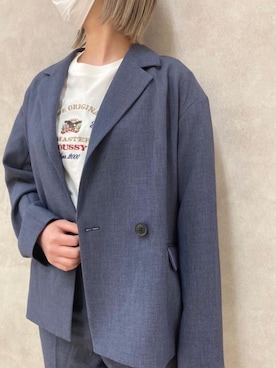 「MOUSSY（マウジー）のアイテム（ジャケット/アウター）」を使った、アンダープラウ AEON釧路店さん（レディース・166cm）の春コーディネート