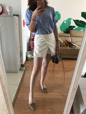 「noon（ヌーン）のアイテム」を使った、吉页星儿さん（レディース・160cm）の夏コーディネート