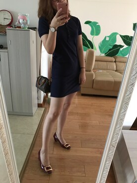 「Guess（ゲス）のアイテム（ワンピース/ドレス）」を使った、吉页星儿さん（レディース・160cm）の夏コーディネート