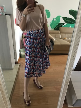 「noon（ヌーン）のアイテム」を使った、吉页星儿さん（レディース・160cm）の夏コーディネート