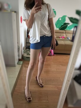 「noon（ヌーン）のアイテム」を使った、吉页星儿さん（レディース・160cm）の夏コーディネート