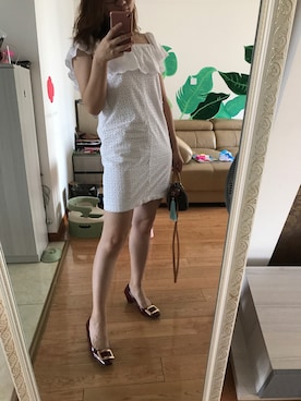 「noon（ヌーン）のアイテム」を使った、吉页星儿さん（レディース・160cm）の夏コーディネート