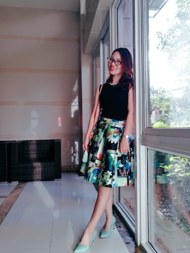 「noon（ヌーン）のアイテム」を使った、吉页星儿さん（レディース・160cm）の夏コーディネート