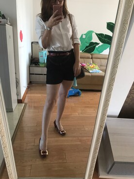 「noon（ヌーン）のアイテム」を使った、吉页星儿さん（レディース・160cm）の秋コーディネート