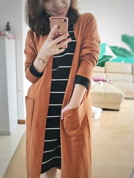 「noon（ヌーン）のアイテム」を使った、吉页星儿さん（レディース・160cm）の秋コーディネート