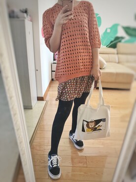 「noon（ヌーン）のアイテム」を使った、吉页星儿さん（レディース・160cm）の秋コーディネート