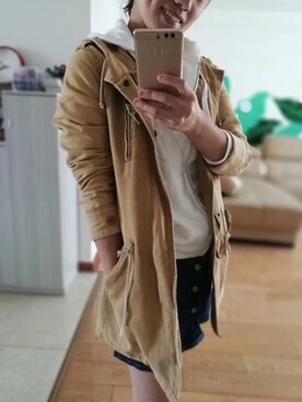 「noon（ヌーン）のアイテム」を使った、吉页星儿さん（レディース・160cm）の秋コーディネート