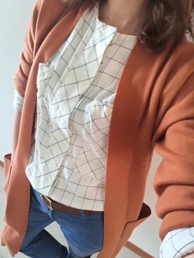 「noon（ヌーン）のアイテム」を使った、吉页星儿さん（レディース・160cm）の秋コーディネート