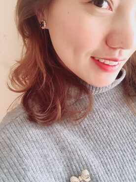 「noon（ヌーン）のアイテム」を使った、吉页星儿さん（レディース・160cm）の冬コーディネート