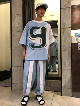 「dbsw（ドリンクビールセイブウォーター）のアイテム」を使った、ゆうきさん（メンズ・180cm）の夏コーディネート