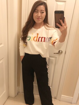 「Abercrombie&Fitch（アバークロンビーアンドフィッチ）のアイテム（スウェット）」を使った、ViviaN😊さん（レディース・163cm）の秋コーディネート