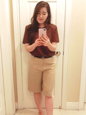 Zara ザラ のスーツパンツ ベージュ系 を使ったレディース人気ファッションコーディネート Wear