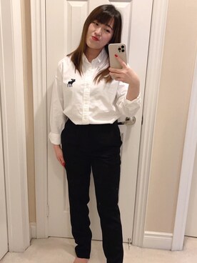 「Abercrombie&Fitch（アバークロンビーアンドフィッチ）のアイテム（ジャージ）」を使った、ViviaN😊さん（レディース・163cm）の冬コーディネート