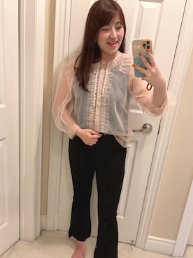 「Simone Rocha（シモーネロシャ）のアイテム（トップス）」を使った、ViviaN😊さん（レディース・163cm）の夏コーディネート