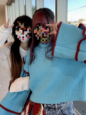 「WC（ダブル シー）のアイテム（ニット/セーター）」を使った、ennuimenさん（レディース・163cm）の冬コーディネート