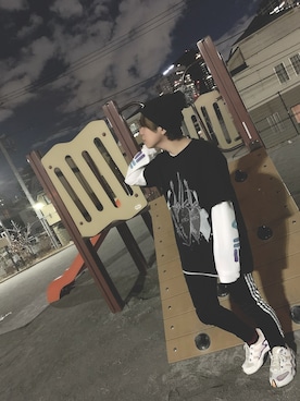 「PUMA（プーマ）のアイテム（帽子）」を使った、SCRABIEさん（メンズ・165cm）の冬コーディネート