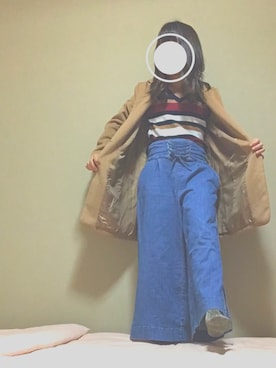 「CECIL McBEE（セシルマクビー）のアイテム（チェスターコート）」を使った、K i m iさん（レディース・151cm）の秋コーディネート