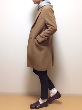 「EDIFICE（エディフィス）のアイテム」を使った、sawaさん（メンズ・173cm）の冬コーディネート