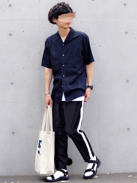 「Levi's（リーバイス）のアイテム（バッグ）」を使った、sawaさん（メンズ・173cm）の春コーディネート
