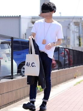 「Paraboot（パラブーツ）のアイテム（ブーツ）」を使った、sawaさん（メンズ・173cm）の春コーディネート