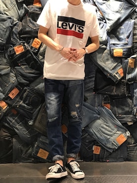 「Right-on（ライトオン）のアイテム（パンツ）」を使った、sawaさん（メンズ・173cm）の春コーディネート