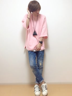 「Dr. Martens（ドクターマーチン）のアイテム（財布/小物）」を使った、sawaさん（メンズ・173cm）の夏コーディネート